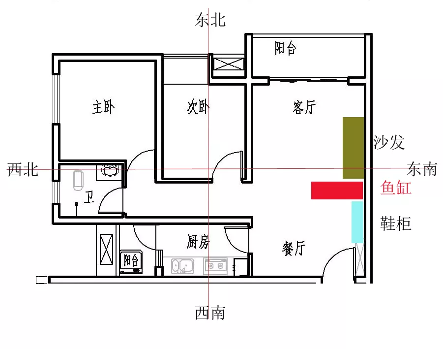 1、客厅鱼缸的摆放图片:家里鱼缸摆放位置风水图