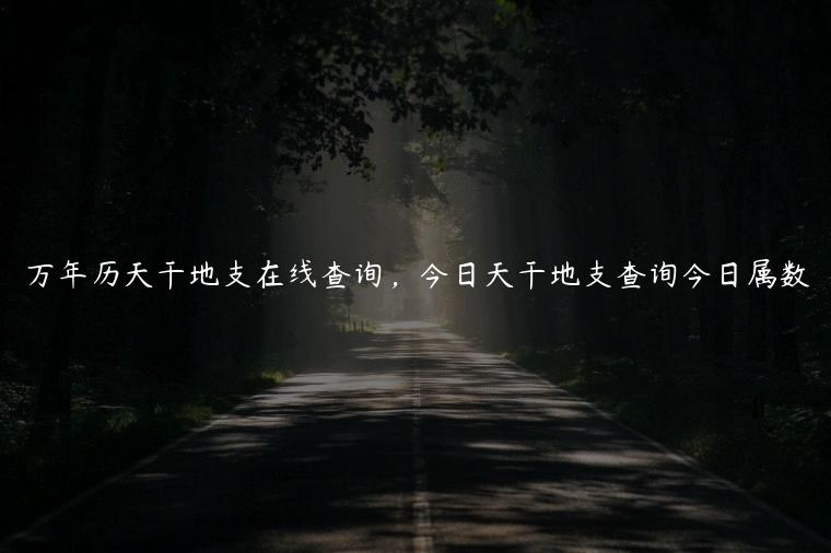 万年历天干地支在线查询，今日天干地支查询今日属数